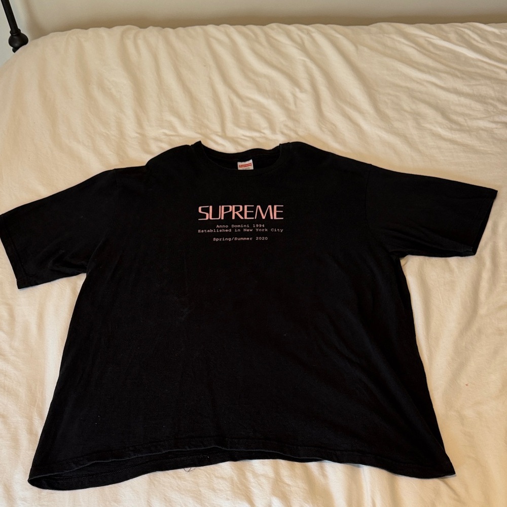 Supreme Black Cotton Tee